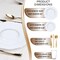 Smarty Had A Party Solid White Round Blossom Disposable Plastic Wedding Value Set, 720PK 4840WH-VS120 - alternate 2